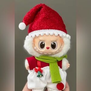 Festive Red and Green Holiday Outfit for Labubu-doll NOT included